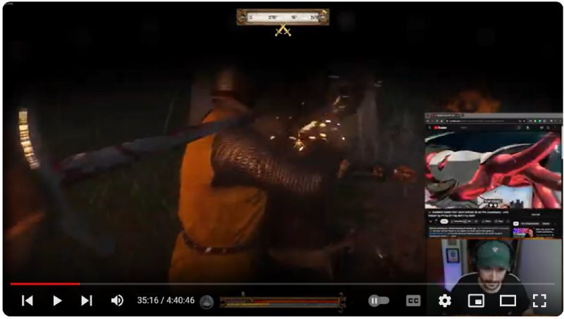 A screenshot from Kingdom Come Deliverance where the player is in the middle of combat