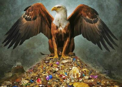 Griffin images of one guarding a treasure