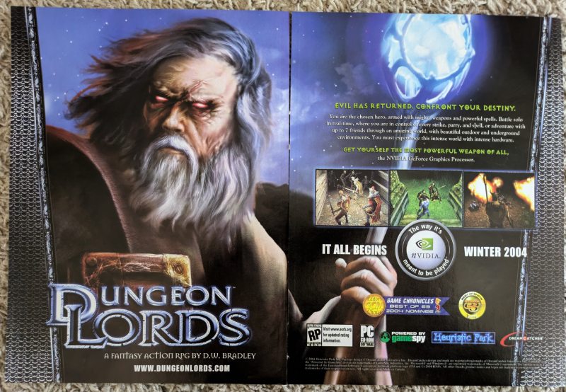Dungeon Lords Magazine ad from 2004 Dungeon Lords Magazine ad from 2004