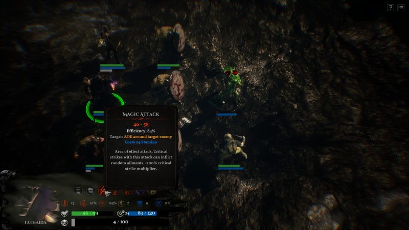 A mage's option to use a AoE magic attack A mage's option to use a AoE magic attack