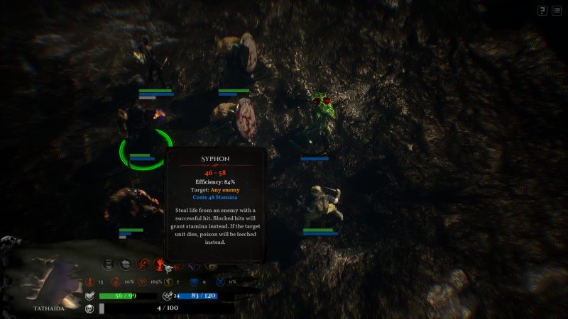 A mage's option to use siphon and steal enemy life points or stamina A mage's option to use siphon and steal enemy life points or stamina