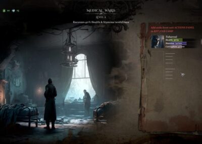 Healing a unit by putting her in the medical ward for a turn