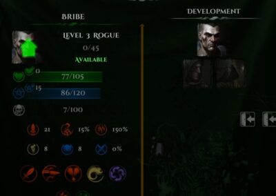 Leveling system and stats for rogue class