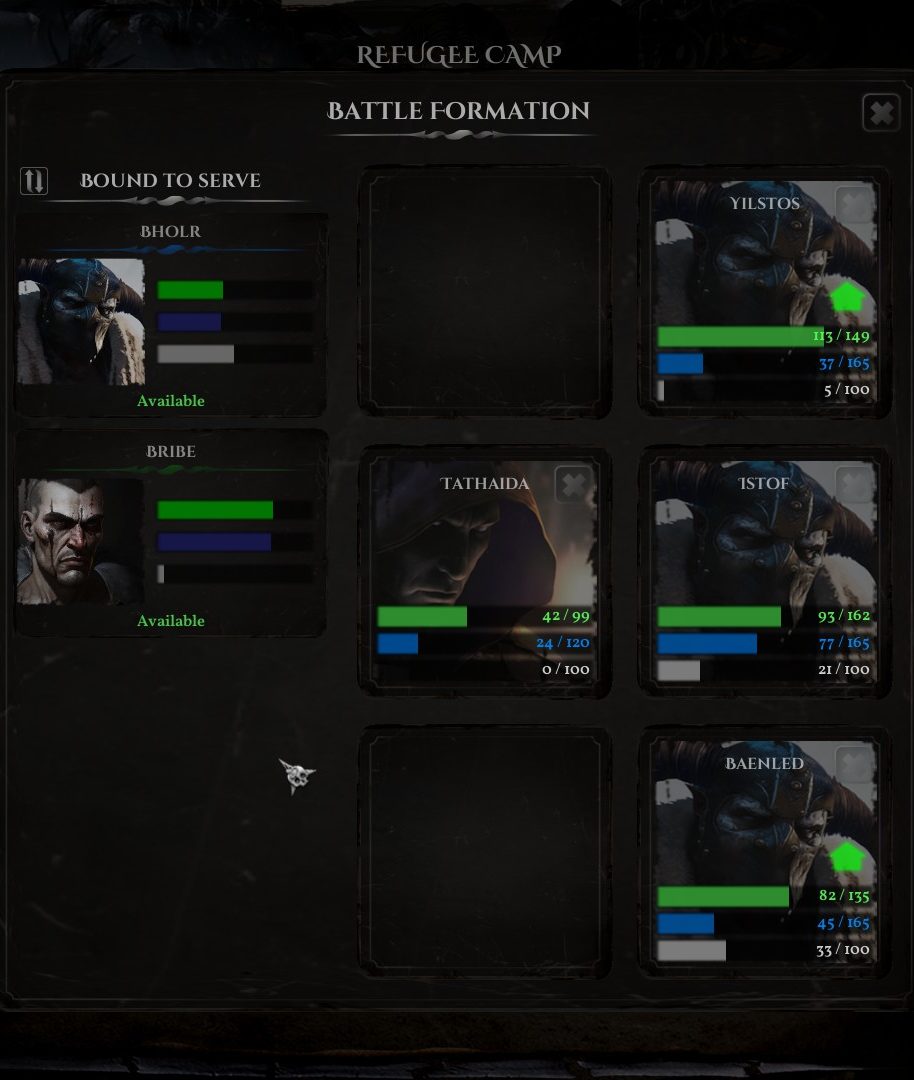 Setting battle formation at the refugee camp Setting battle formation at the refugee camp