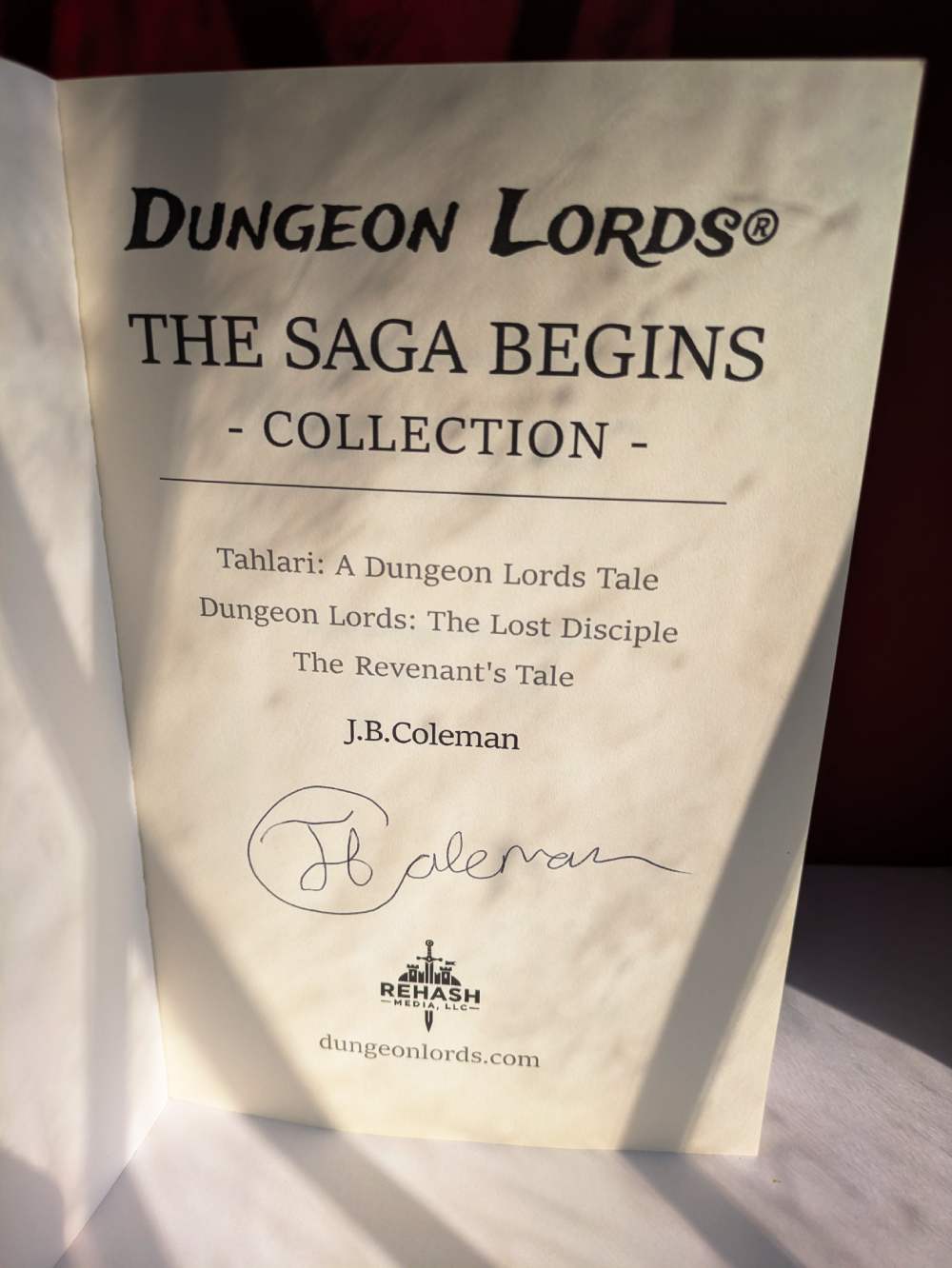 Author signed copy of Dungeon Lords The Saga Begins Collection