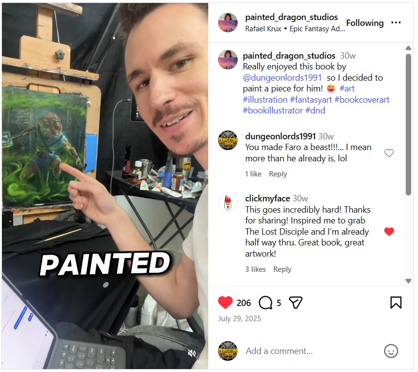 Painted Dragon Studios Instagram Faro Painting Announcement