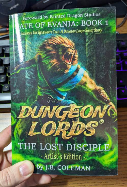 The Lost Disciple Artist's Edition being held by the author The Lost Disciple Artist's Edition being held by the author